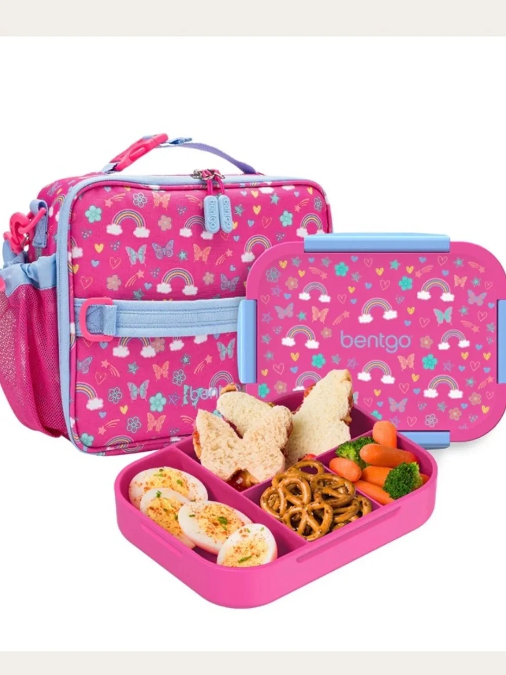 🦋Bentgo Kids Snap & Go 2-Piece Lunch Set - Butterflies & Rainbows🦋 - Picture 4 of 7